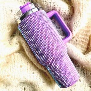 🥤40oz. Stainless Steel Tumbler Rhinestone🥤